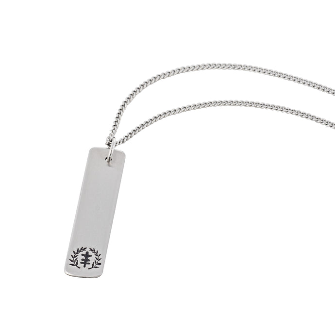Power of Peace Logo Tag Stainless Steel Necklace