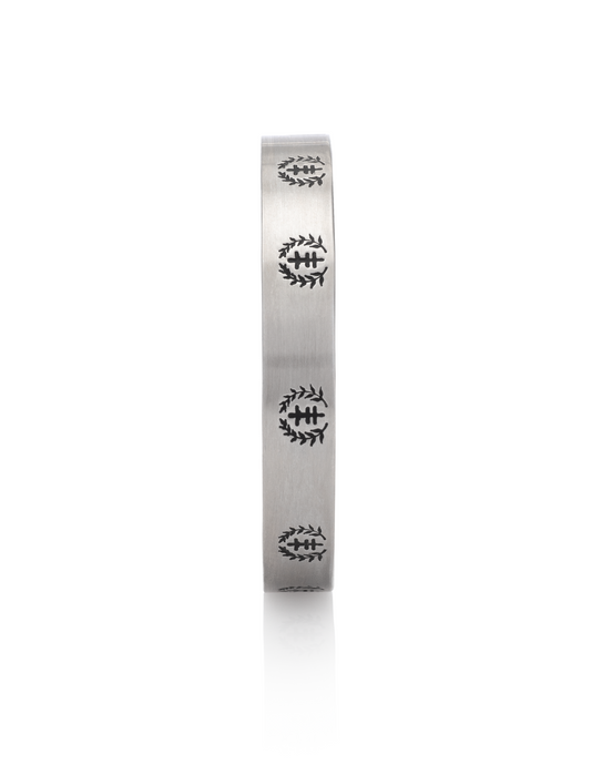 Skinny Power of Peace Logo Stainless Steel Cuff Bracelet